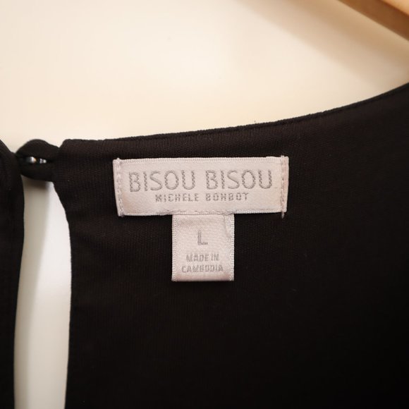 Bisou Bisou Peplum Jet Black L - Picture 2 of 4